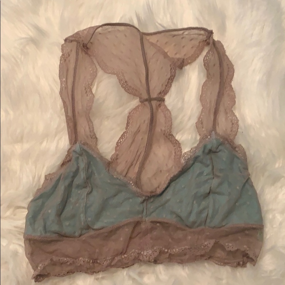 Honeydew Intimates Pink and Teal Sheer Lace Bralettes - Picture 4 of 7